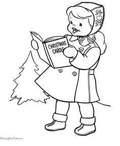christmas carolers  pinterest christmas coloring pages dog