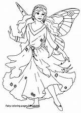 Coloring Fairy Pages Fairies Printable Kids Color Princess Number Easy Adults Colouring Butterfly Print Fantasy Rosetta Sheets Fee Getcolorings Adult sketch template