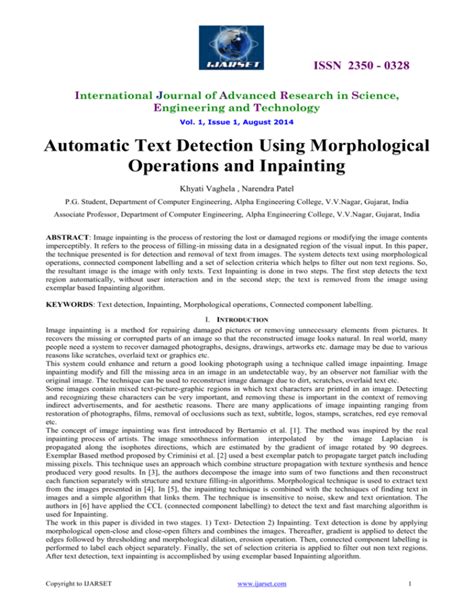 ijirset paper template international journal  advanced