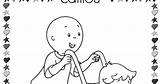 Stroller Caillou Pushing Rosie sketch template