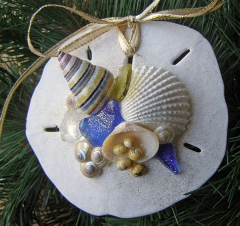 sand dollar ornament  christmas beach decor shell
