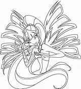 Sirenix Winx Coloring sketch template