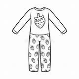 Pyjamas sketch template