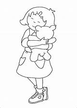 Caillou Coloring Sarah Pages Teddy Hugging Printable Categories Coloriage Books Cartoon sketch template