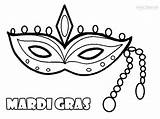 Mardi Gras Coloring Pages Printable Beads Kids Template Mask Cool2bkids Gra Kid sketch template