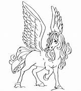 Coloring Pages Pegasus Cartoon Top sketch template