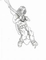 Diver Deep Sea Sketch Drawing Draw Tattoo Deviantart Helmet Ii Drawings Scuba Astronaut Designs Tattoos Ocean Octopus Result Choose Board sketch template