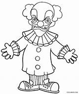 Clown Coloring Pages Scary Printable Evil Goosebumps Killer Face Drawing Girl Draw Kids Joker Print Clowns Color Cool2bkids Simple Getdrawings sketch template