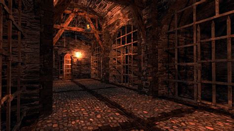3d model medieval dungeon modular vr ar low poly cgtrader