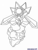 Coloring Diancie Mega Pages Pokemon Boys Hoopa sketch template