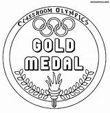 Medal Medals Olympics Getdrawings sketch template