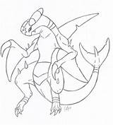 Garchomp Pokemon sketch template