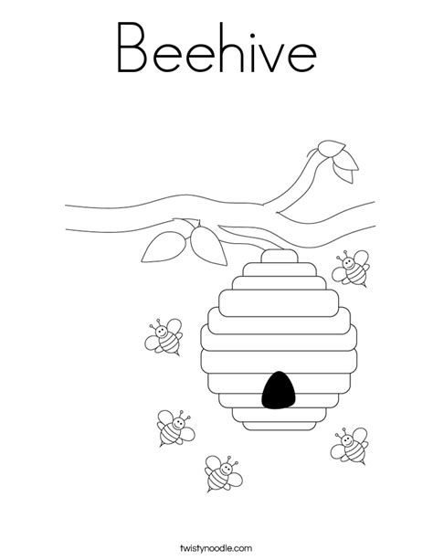 beehive coloring page twisty noodle
