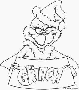 grinch christmas coloring pages