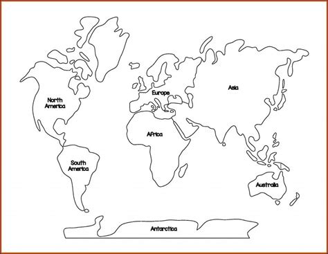 printable preschool world map coloring page map resume examples