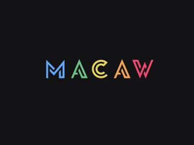 macaw logotype assymetric  david desandro  dribbble