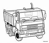 Coloring Lorry Dumper Tracteur Forestier Camiones Pitara Buzz2000 Grue Travaux Readability Scania Vu sketch template