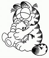 Garfield Coloring Valentines Clip Pages Cartoon Library Arts Related sketch template