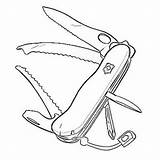 Navaja Suiza Victorinox Nabaja sketch template