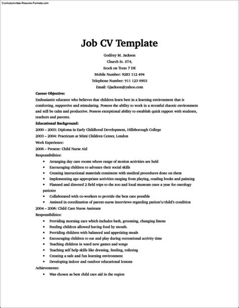 resume templates   job  samples examples format resume