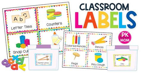 printable classroom labels  preschoolers