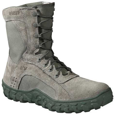 mens rocky sv vented military duty sport boots sage green  combat tactical