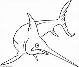 Swordfish Creature Colouring Coloringbay sketch template