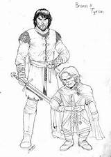 Game Thrones Lannister Bronn Colouring Pages sketch template