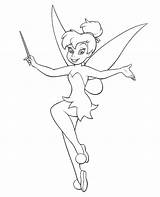 Coloring Tinkerbell Disney sketch template