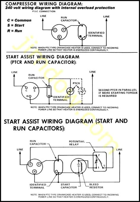 compressor start relay wiring diagram   electrical circuit diagram air
