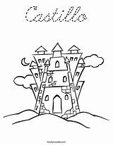 Coloring Castillo Istana Cursive Favorites Login Add Built California Usa Twistynoodle Castle sketch template