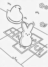 Peeps Coloring Pages Bunny Marshmallow Chick Printable Print Playing Easter Sheets Hopscotch Color Game Kids Chic Colouring Cartoon 750px Visit sketch template