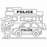 Politie Policeman Officer Profession Politieauto Depositphotos Mewarnai St3 Printen Kleurplaten Polisi sketch template