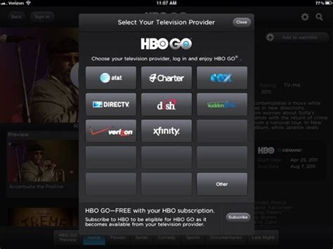 mobile video from hbo go lacking distributors