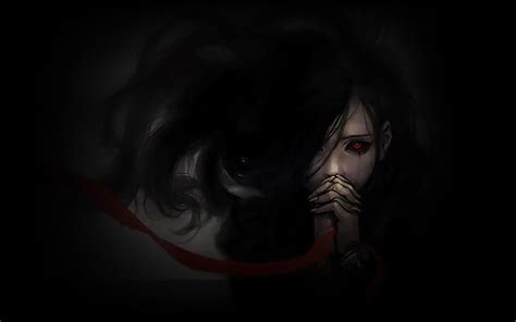 hd wallpaper female animated character wallpaper horror blacked out