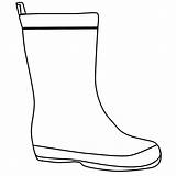 Rain Boots Coloring Boot Clipart Wellies Visit Templates Panda sketch template