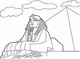 Sphinx Coloring Pages Egypt Pyramids Egyptian Drawing Wonders Flag Pyramid Ancient Para Egipto Colouring Sketch Great Giza Drawings Kids Color sketch template