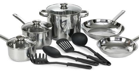 Macy S 12 Piece Stainless Steel Cookware Set Only 19 99