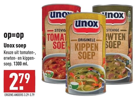 unox soep  aanbieding bij aldi