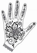 Henna Hand Designs Patterns Mehndi Tattoo Simple Paper Hands Lesson Drawing Clipart Indian Tattoos Cool Draw Drawings Easy India Cliparts sketch template