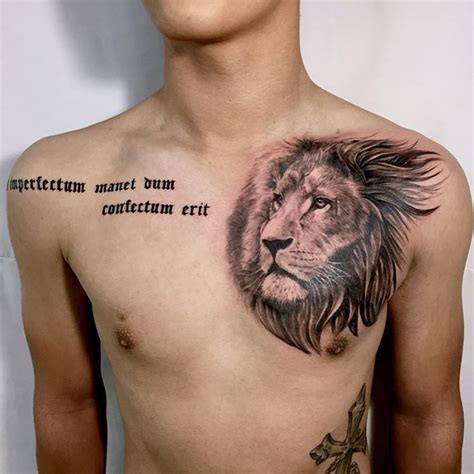 Realistic Lion Tattoo Chest Easy Tattoo Designs