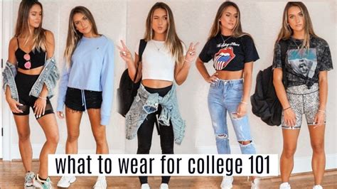 what to wear for college outfit ideas youtube