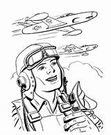 Coloring Pages Veterans Memorial Printable Airplanes Pilot Force Air Kids Sheets Happy Bomber Airplane Korean War Go Jet Drawing Print sketch template