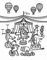 Circus Coloring Pages Museprintables Printable Kids Carnival Sheets Train Print Animals Themed Theme Pdf Template sketch template