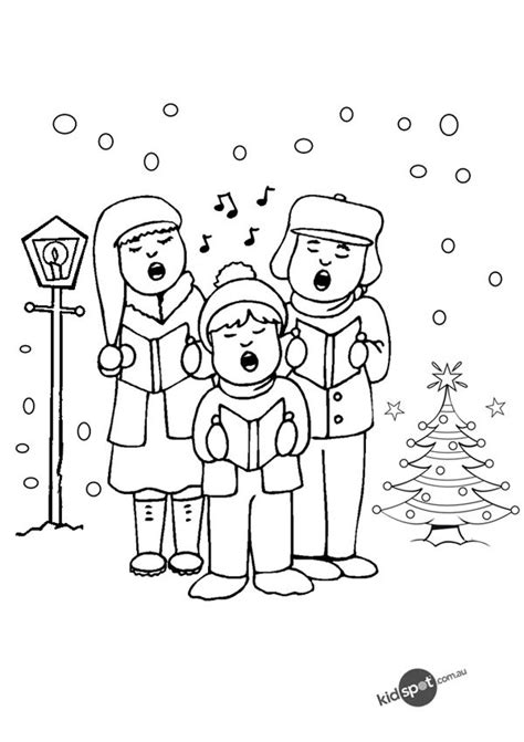carolers colouring page christmas coloring pages