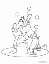 Clown Juggling Coloring Color Pages Print Circus Hellokids sketch template