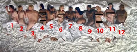 kanye west s famous video features a naked taylor swift kim kardashian and donald trump but
