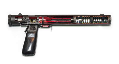 welrod mkiia integrally suppressed bolt action acp pistol cutaway model  gunporn