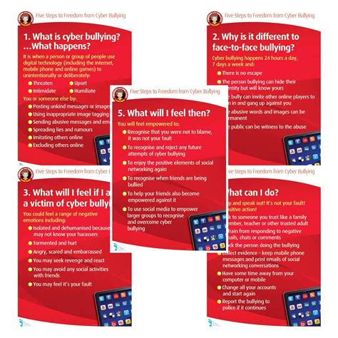 steps  freedom  cyber bullying posters