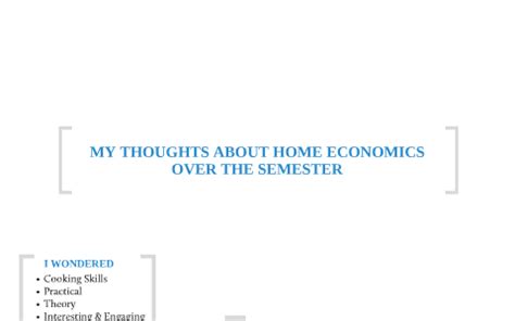 home economics placement reflection  laura versace